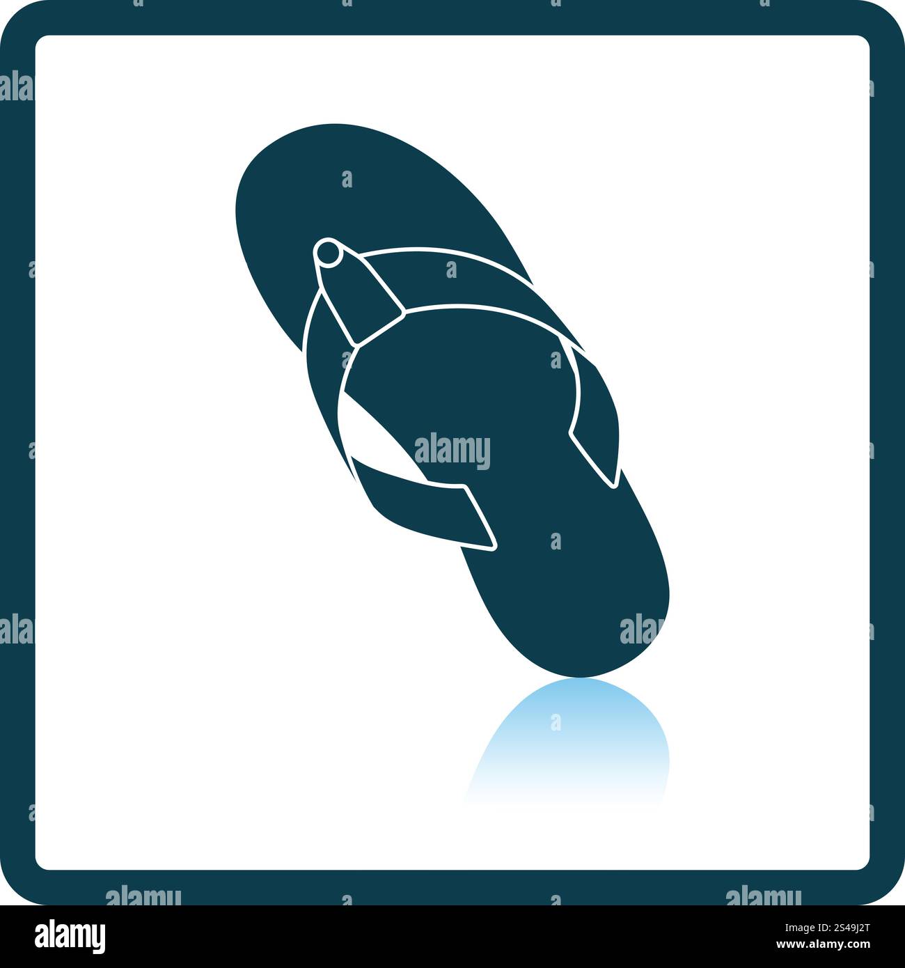 Flip flop icon. Shadow reflection design. Vector illustration Stock ...