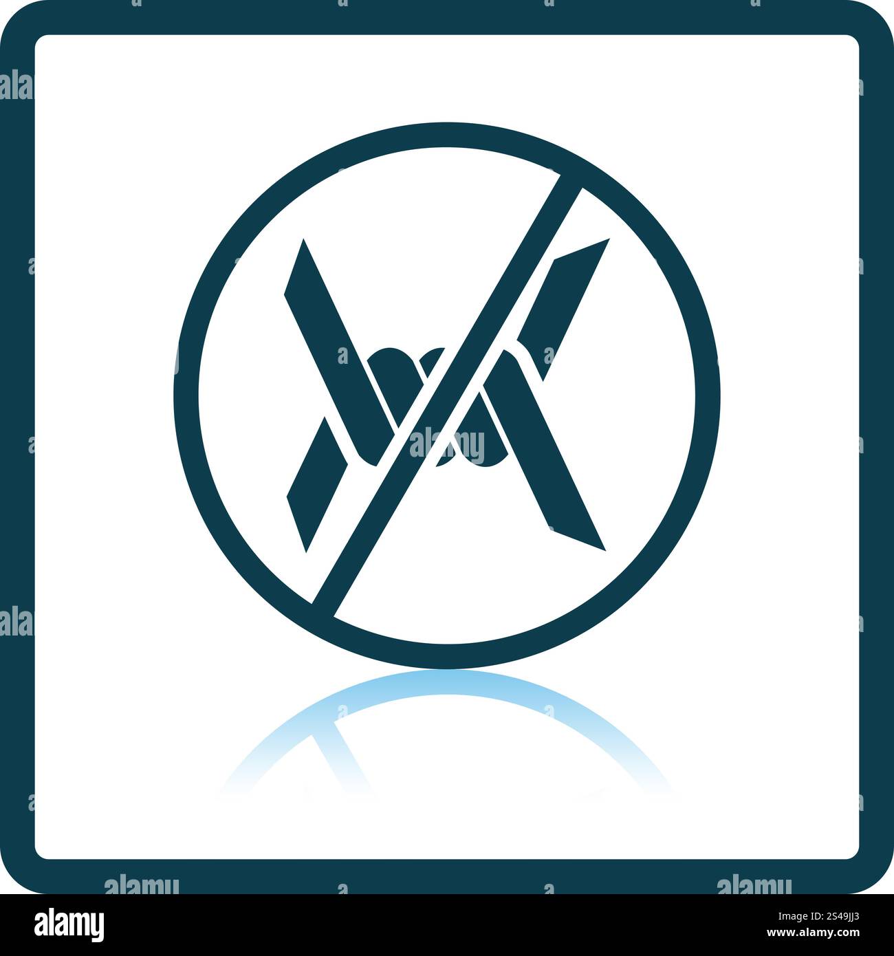 Barbed wire icon. Shadow reflection design. Vector illustration. Stock Vector