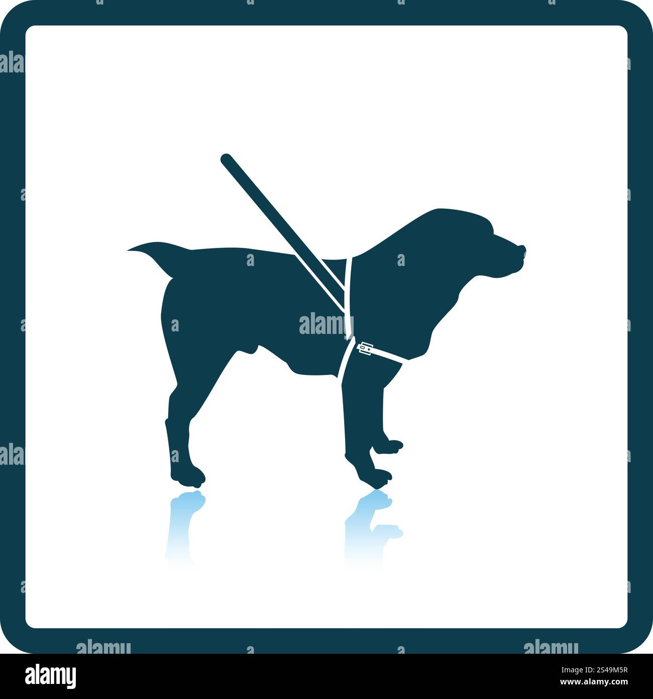 Gude dog icon. Shadow reflection design. Vector illustration Stock ...