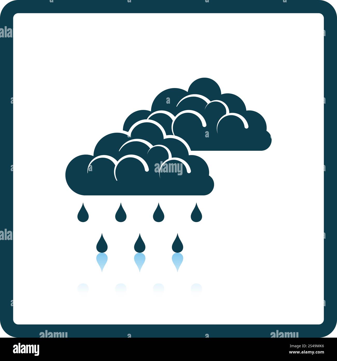 Rain icon. Shadow reflection design. Vector illustration. Stock Vector