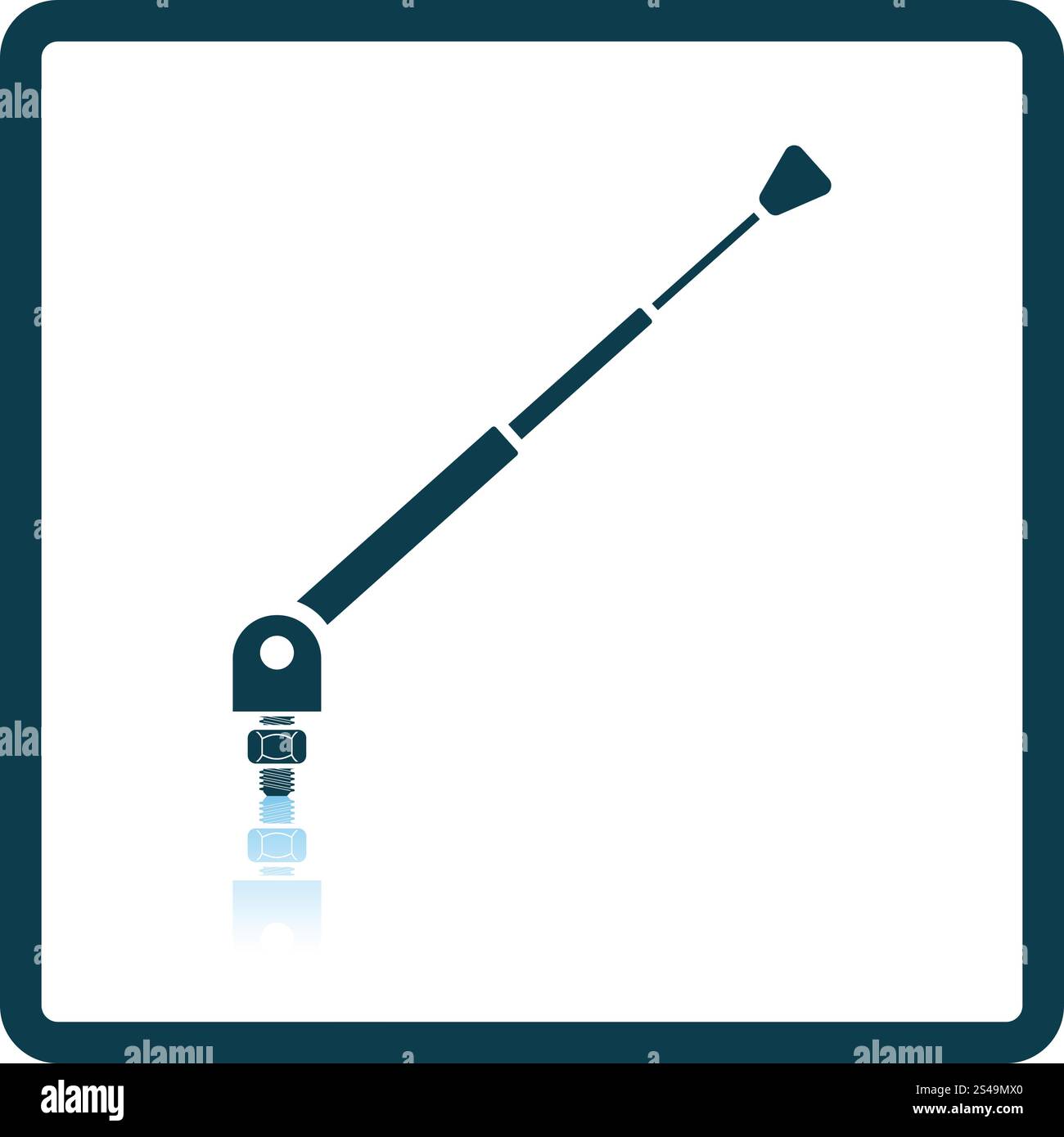 Radio antenna component icon. Shadow reflection design. Vector illustration. Stock Vector