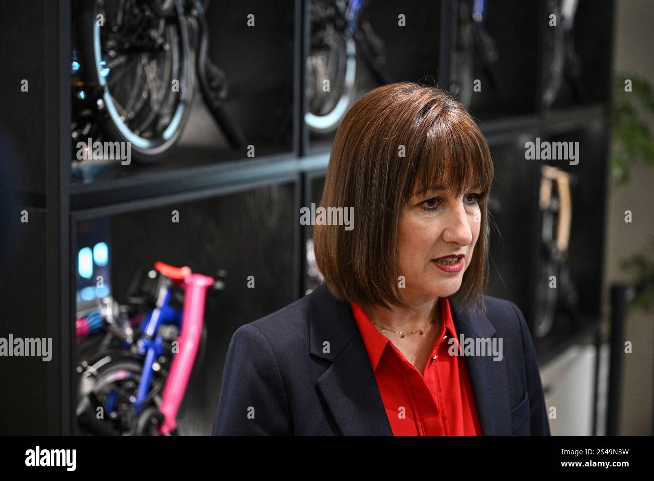 Rachel Reeves Beijing Britain's Chancellor of the Exchequer Rachel Reeves answers a ...