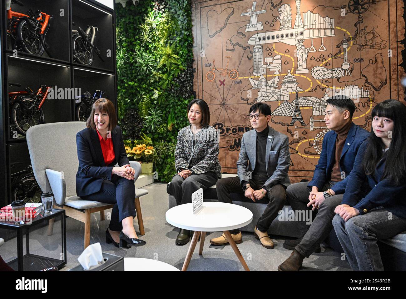 Rachel Reeves Beijing Britain's Chancellor of the Exchequer Rachel Reeves, 1st left, talks ...