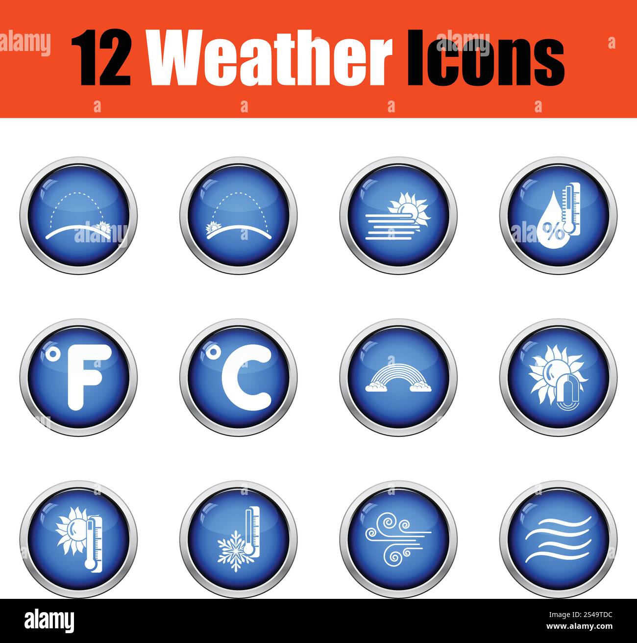 Set of weather icons. Flat design tennis icon set in ui colors. Vector ...