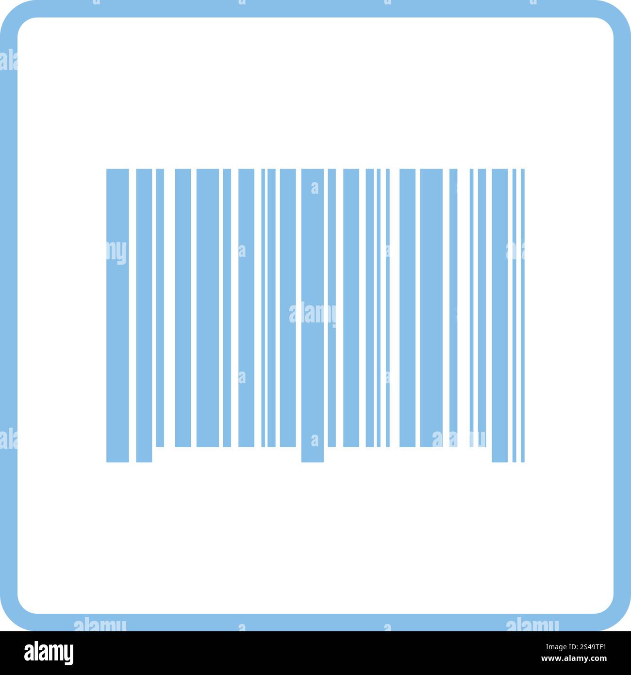 Bar code icon. Blue frame design. Vector illustration Stock Vector ...