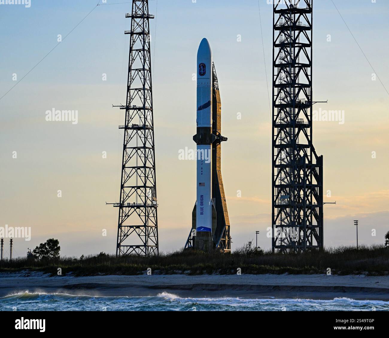 Blue Origin makes final preparations to launch its New Glenn rocket on