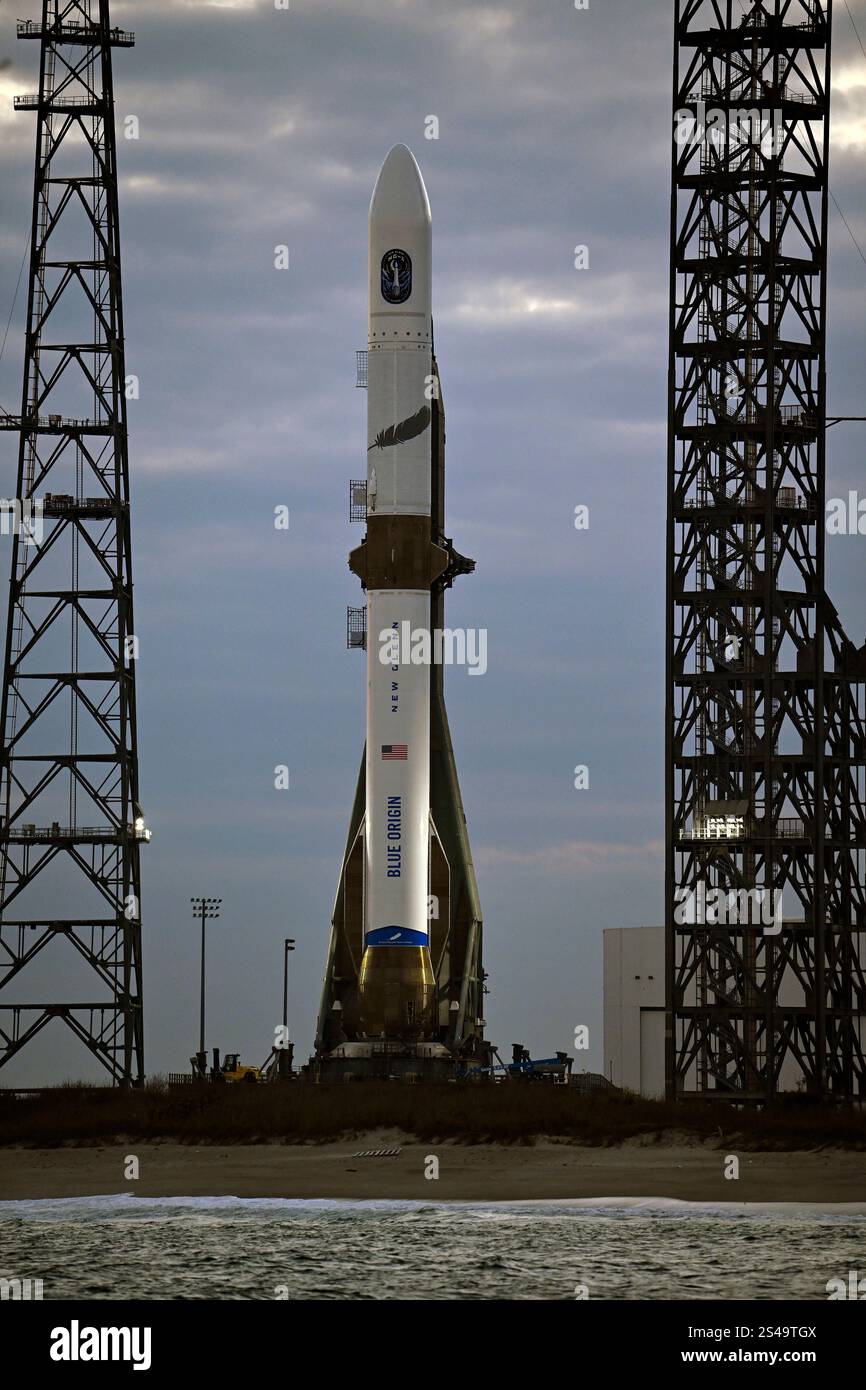 Blue Origin makes final preparations to launch its New Glenn rocket on