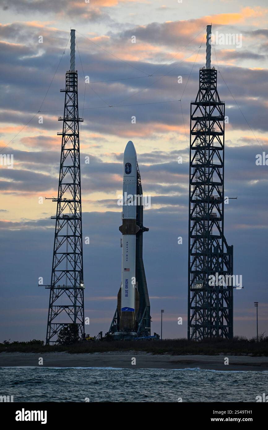 Blue Origin makes final preparations to launch its New Glenn rocket on