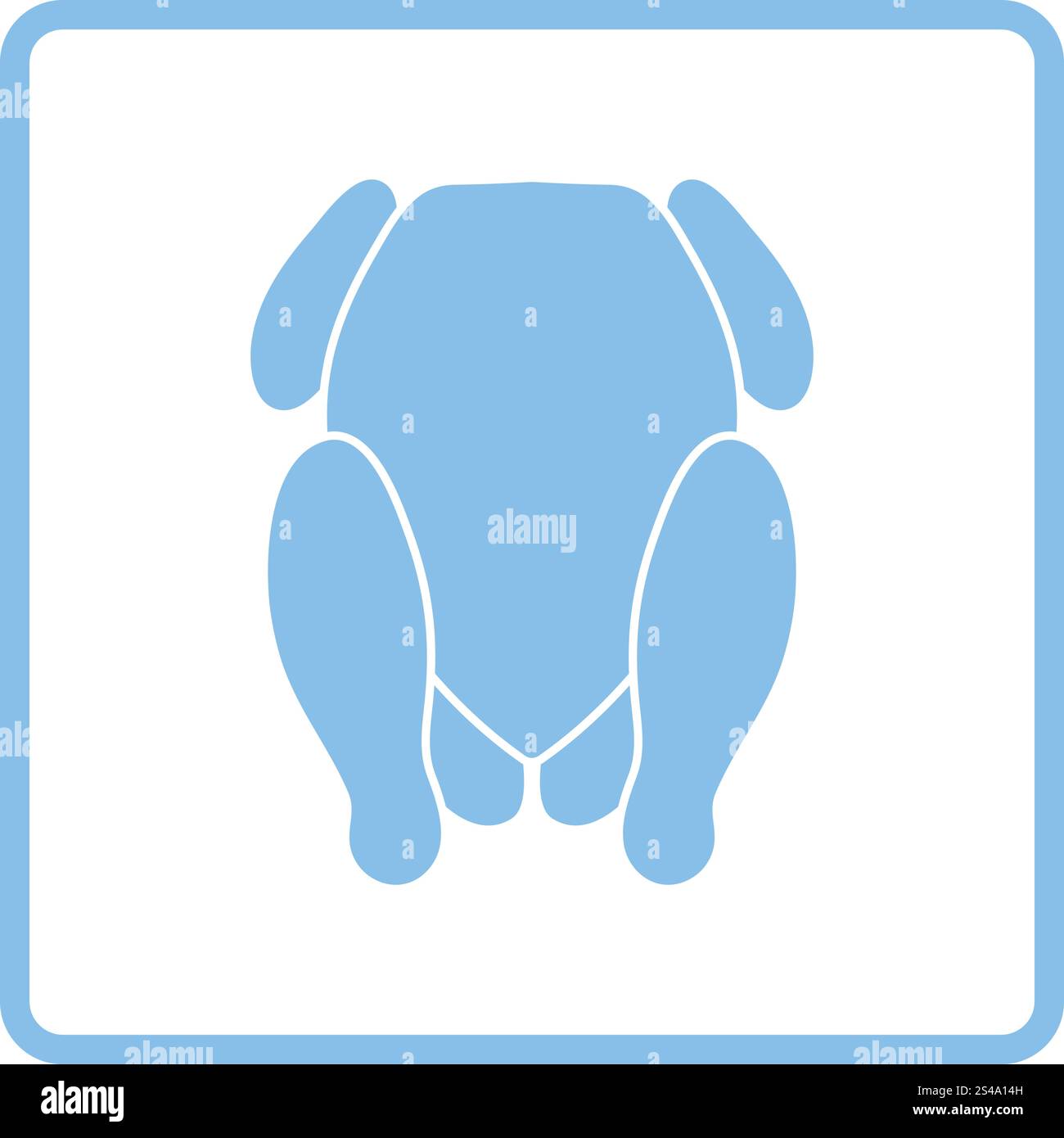 Chicken icon. Blue frame design. Vector illustration Stock Vector Image ...