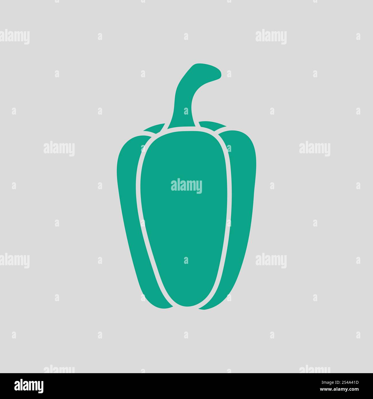 Pepper icon. Gray background with green. Vector illustration Stock ...