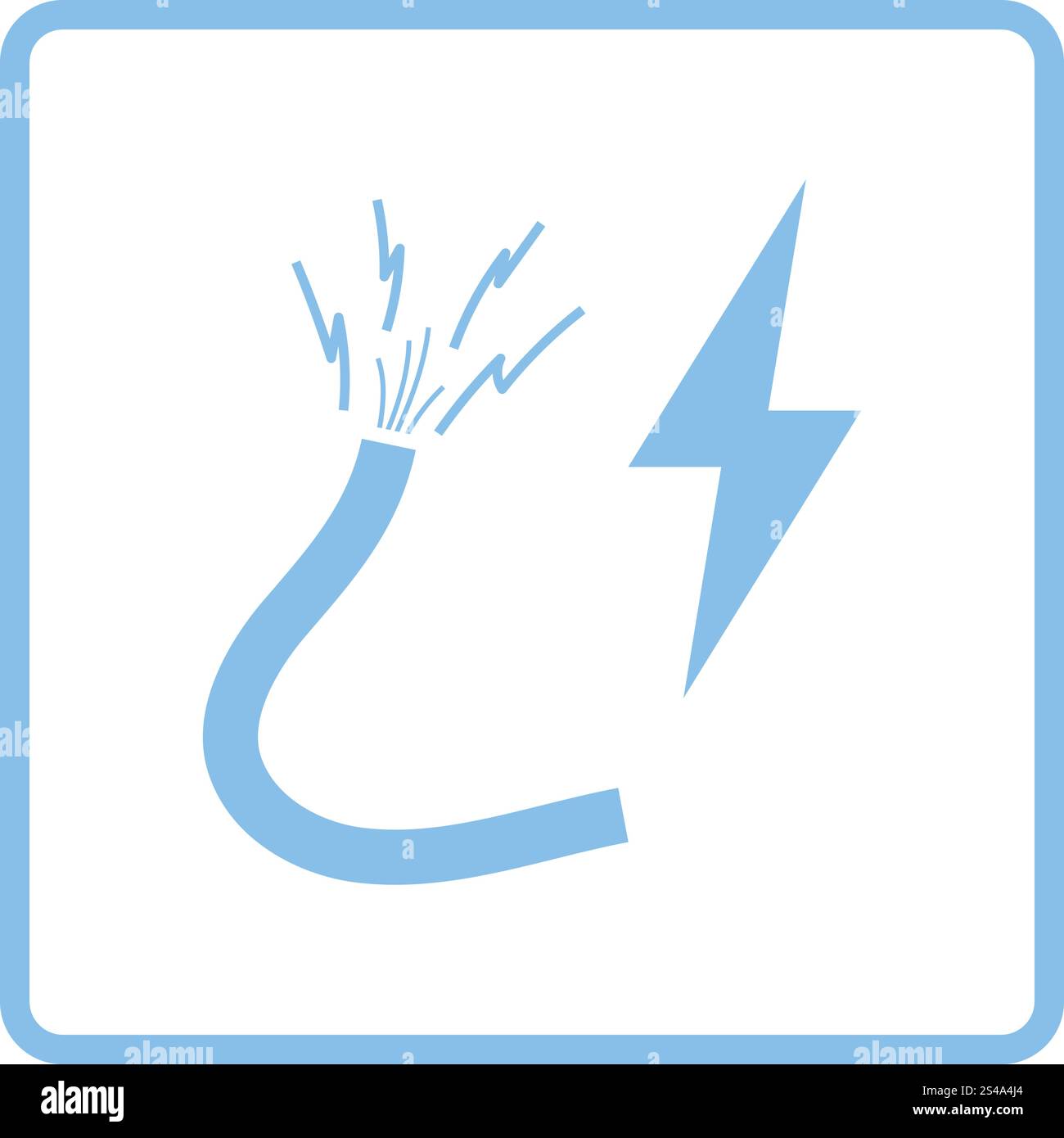Icon of Wire . Blue frame design. Vector illustration Stock Vector ...
