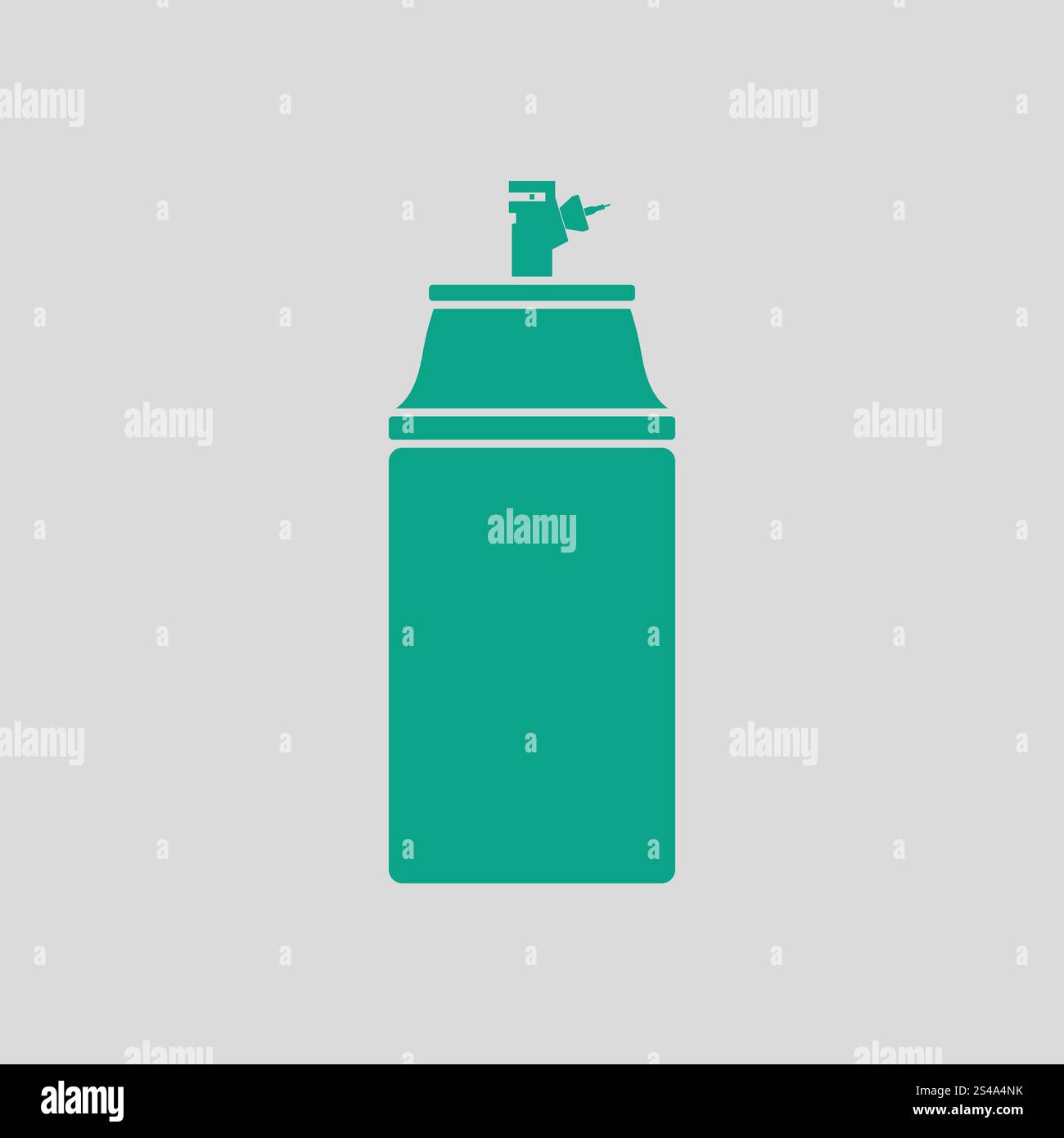 Paint spray icon. Gray background with green. Vector illustration. Stock Vector