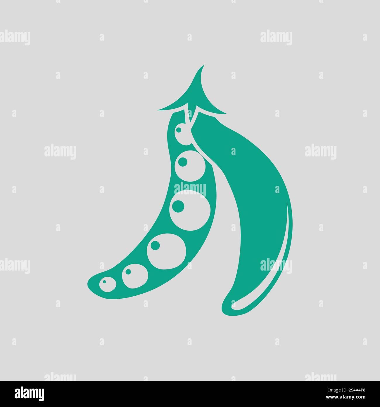 Pea icon. Gray background with green. Vector illustration Stock Vector ...