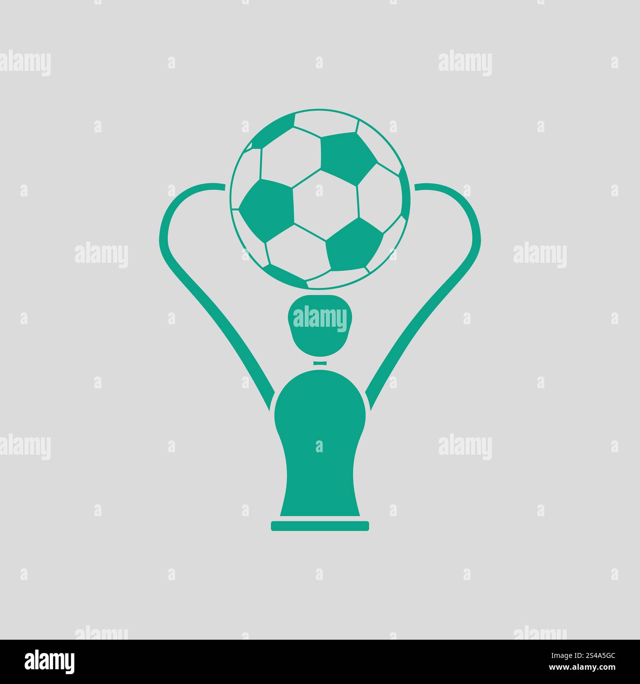 Soccer cup icon. Gray background with green. Vector illustration Stock ...