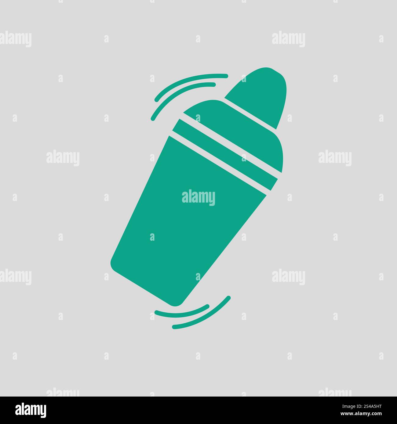 Bar shaker icon. Gray background with green. Vector illustration Stock ...