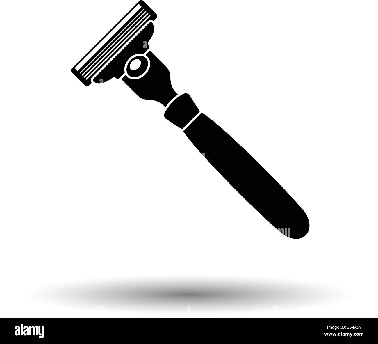 Safety razor icon. White background with shadow design. Vector ...