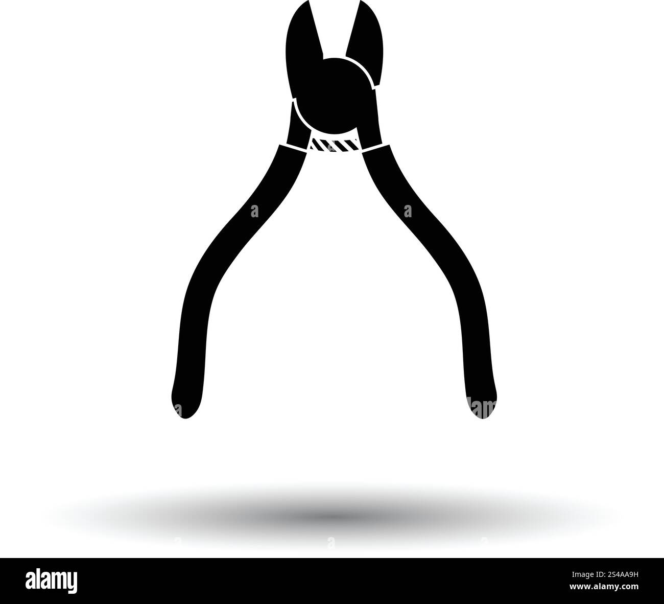 Side cutters icon. White background with shadow design. Vector ...