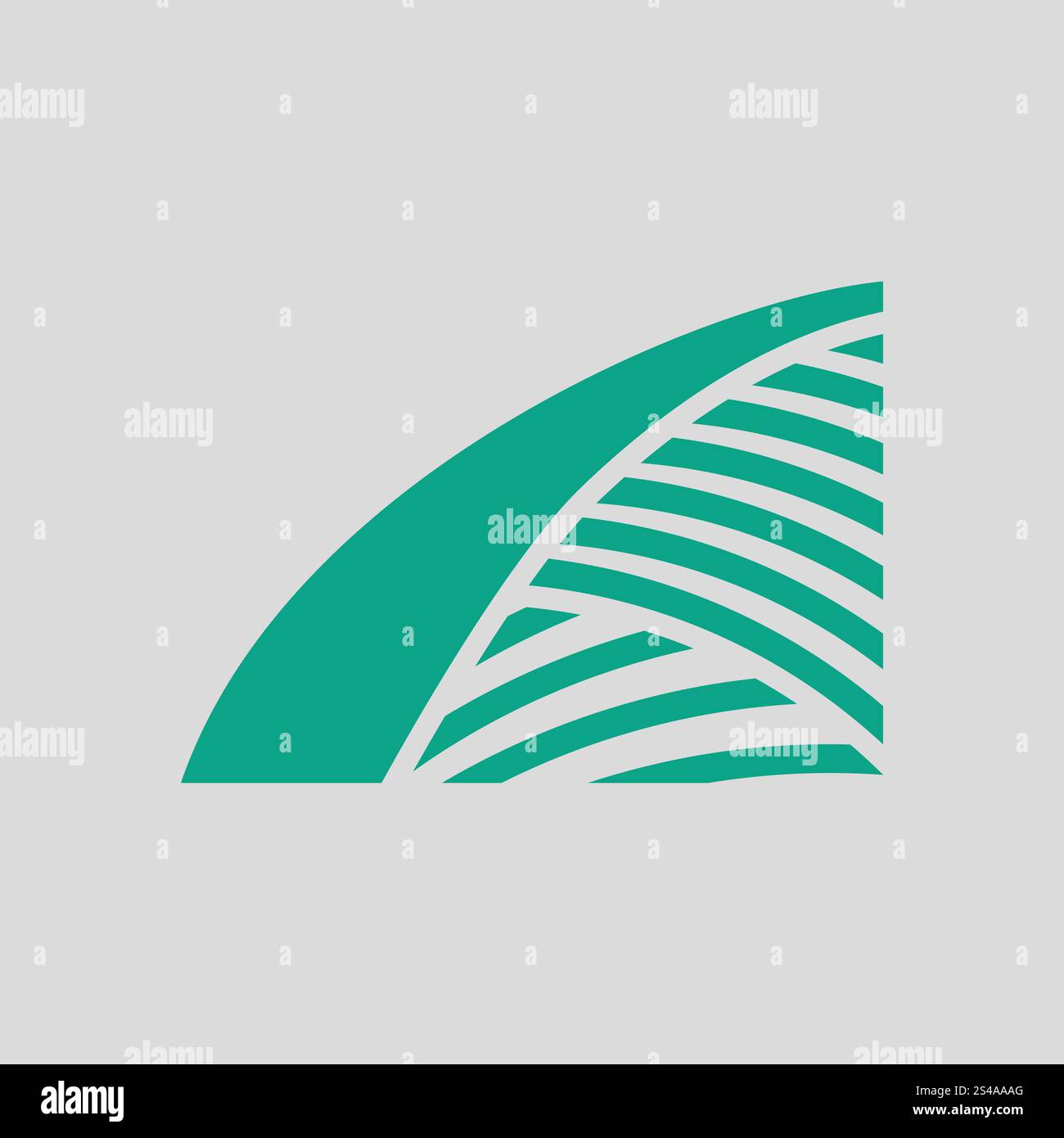 Agriculture field icon. Gray background with green. Vector illustration ...