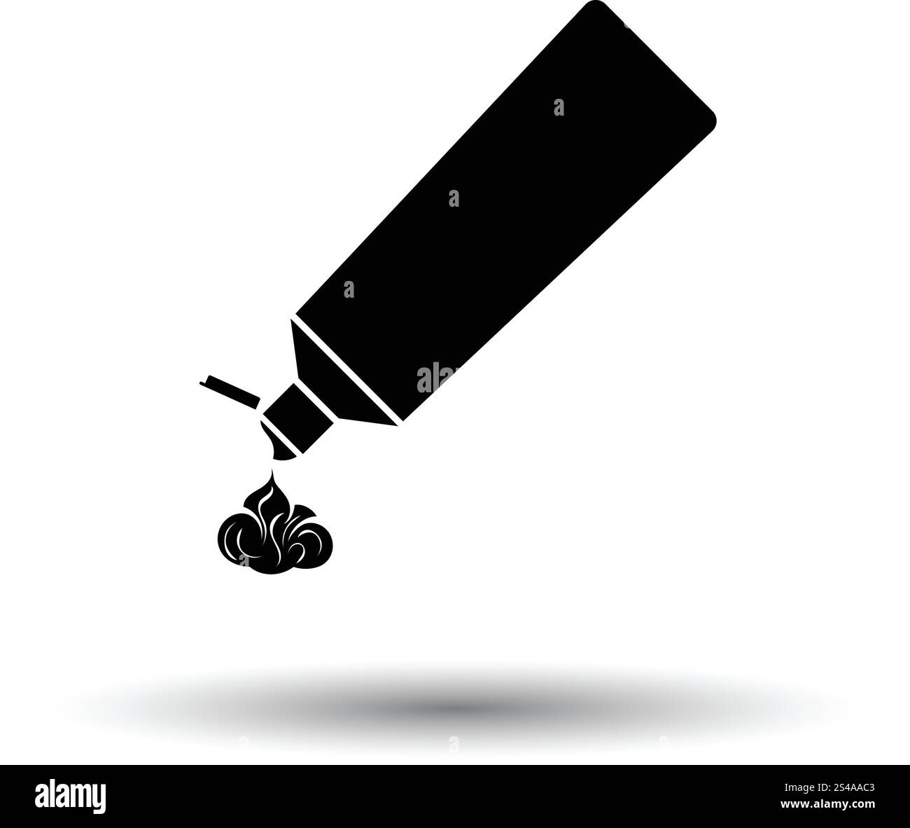 Toothpaste tube icon. White background with shadow design. Vector ...