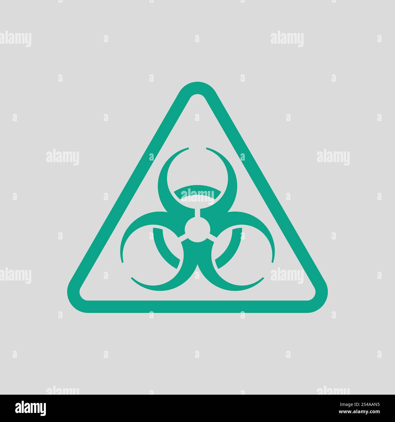 Icon of biohazard. Gray background with green. Vector illustration ...