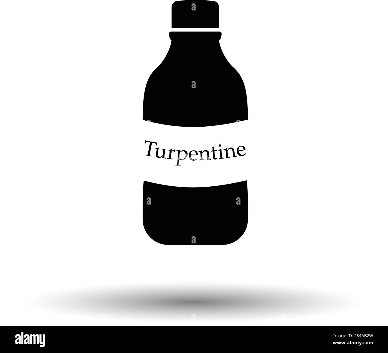 Turpentine icon. White background with shadow design. Vector ...