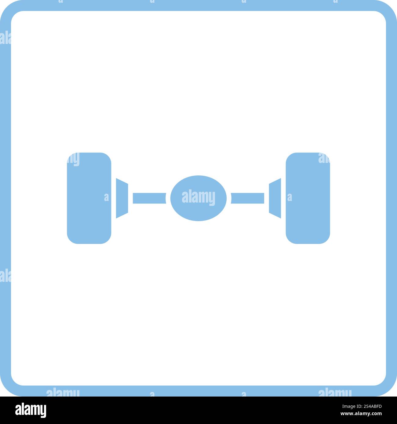 Car rear axle icon. Blue frame design. Vector illustration Stock Vector ...