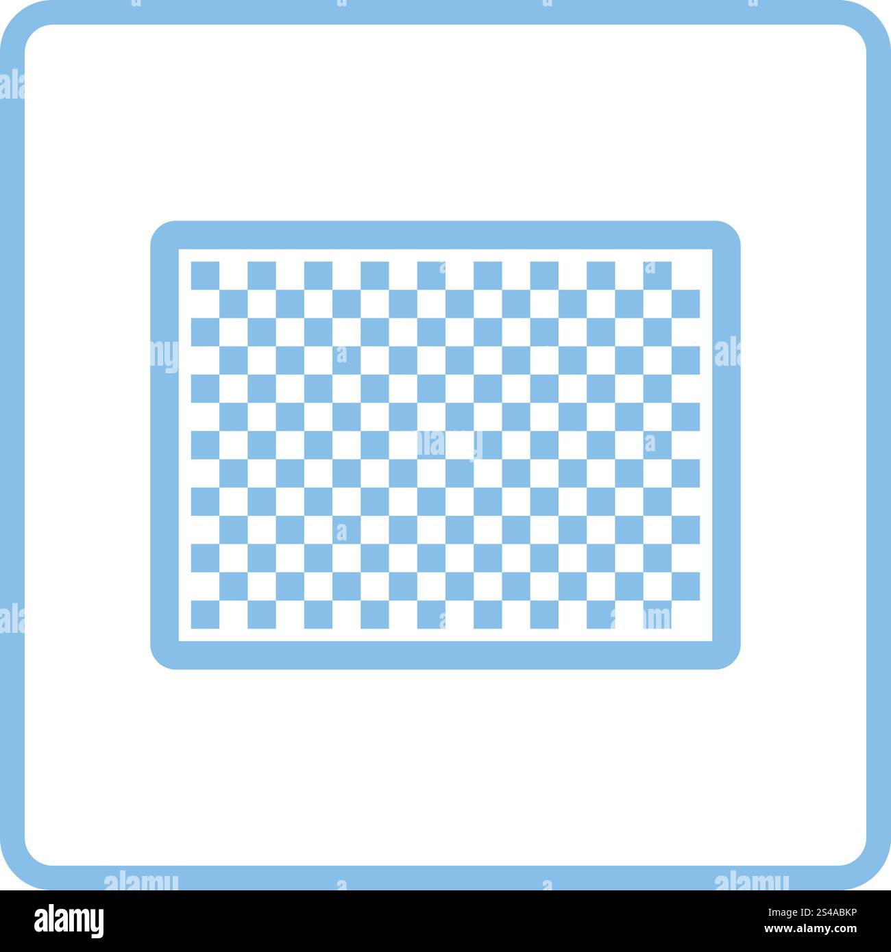 Icon of photo camera sensor. Blue frame design. Vector illustration ...
