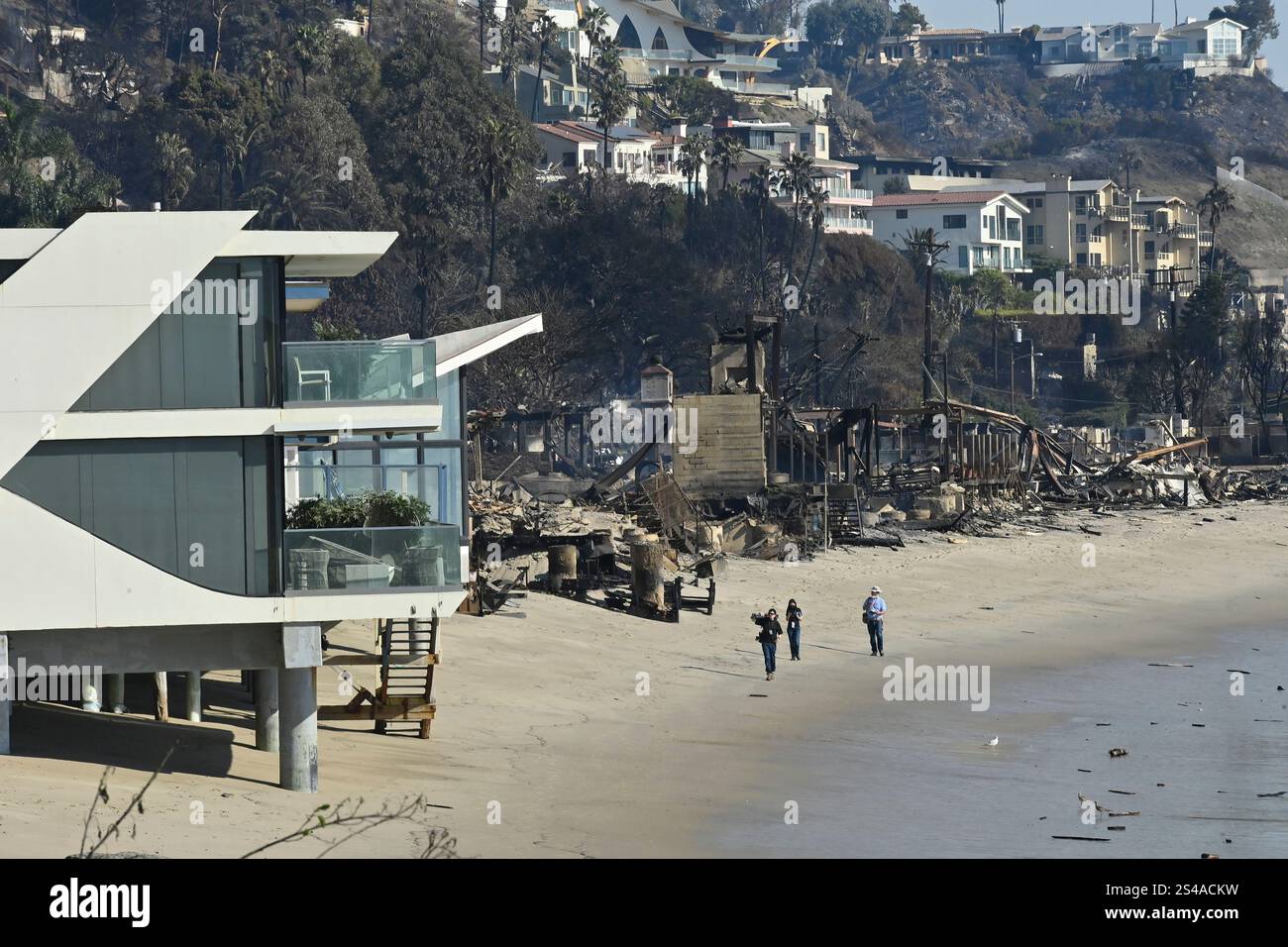 The beachside home remains of structures destroyed by four Southern