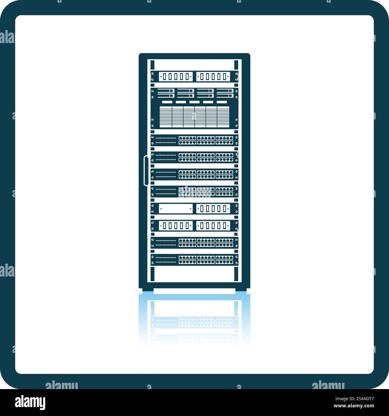 Server rack icon. Shadow reflection design. Vector illustration Stock ...