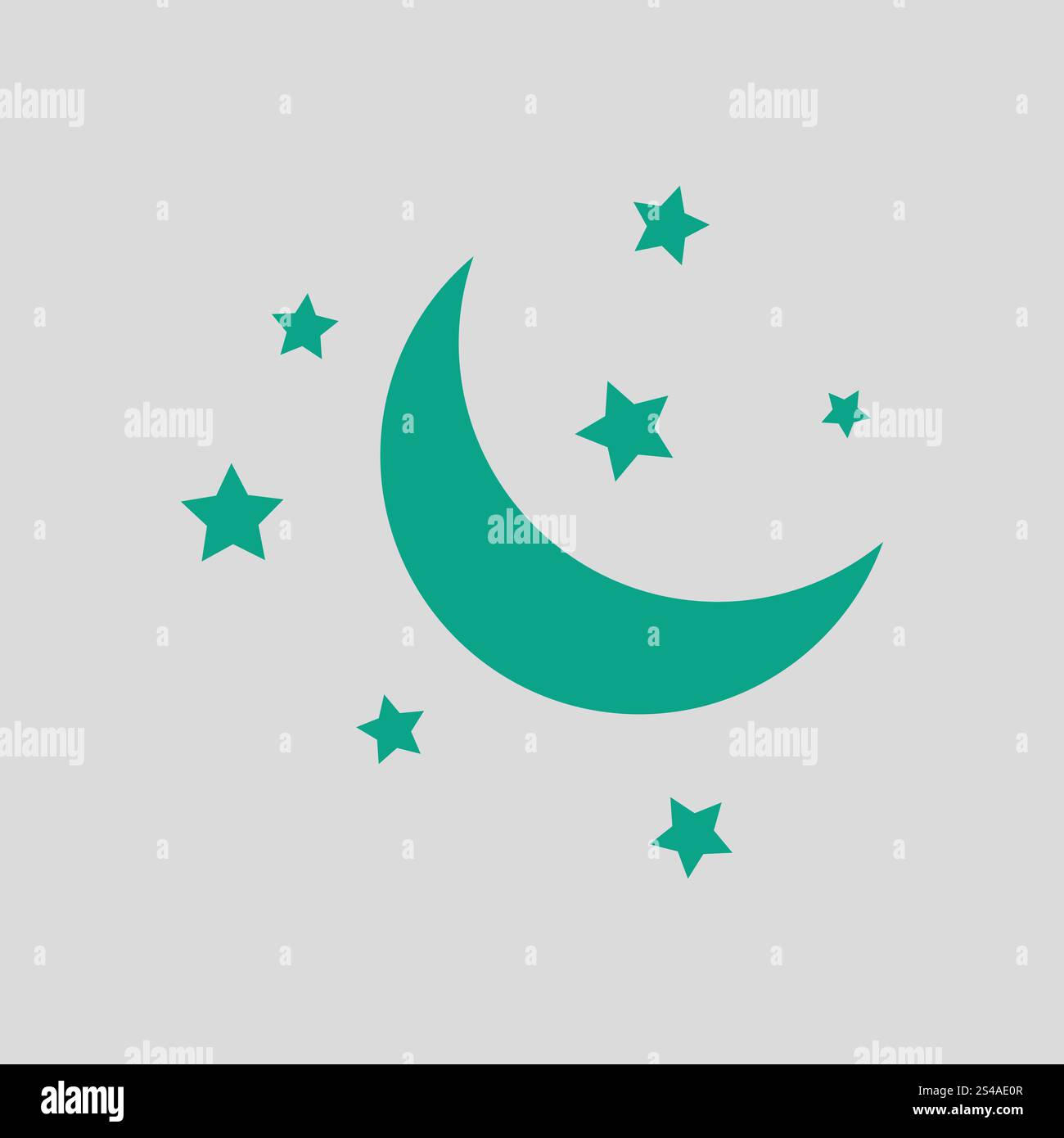 Night icon. Gray background with green. Vector illustration Stock ...