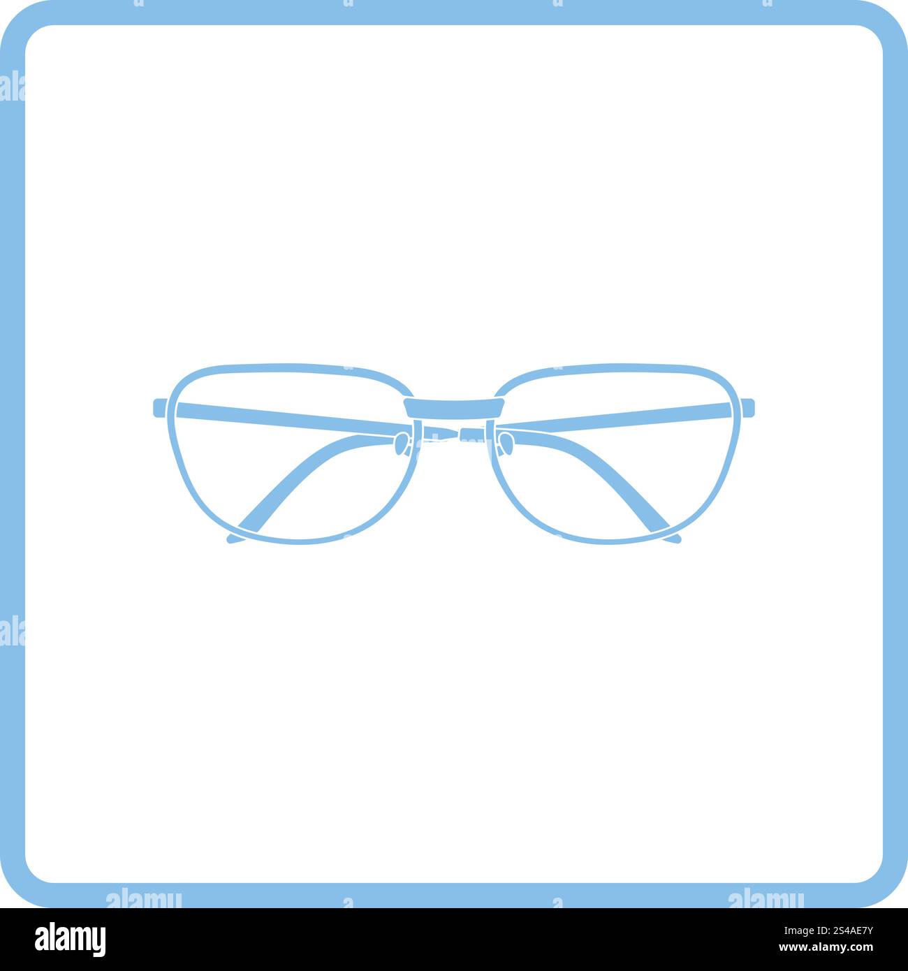 Glasses icon. Blue frame design. Vector illustration Stock Vector Image ...