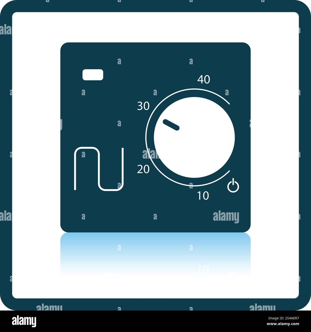 Warm floor wall unit icon. Shadow reflection design. Vector illustration. Stock Vector