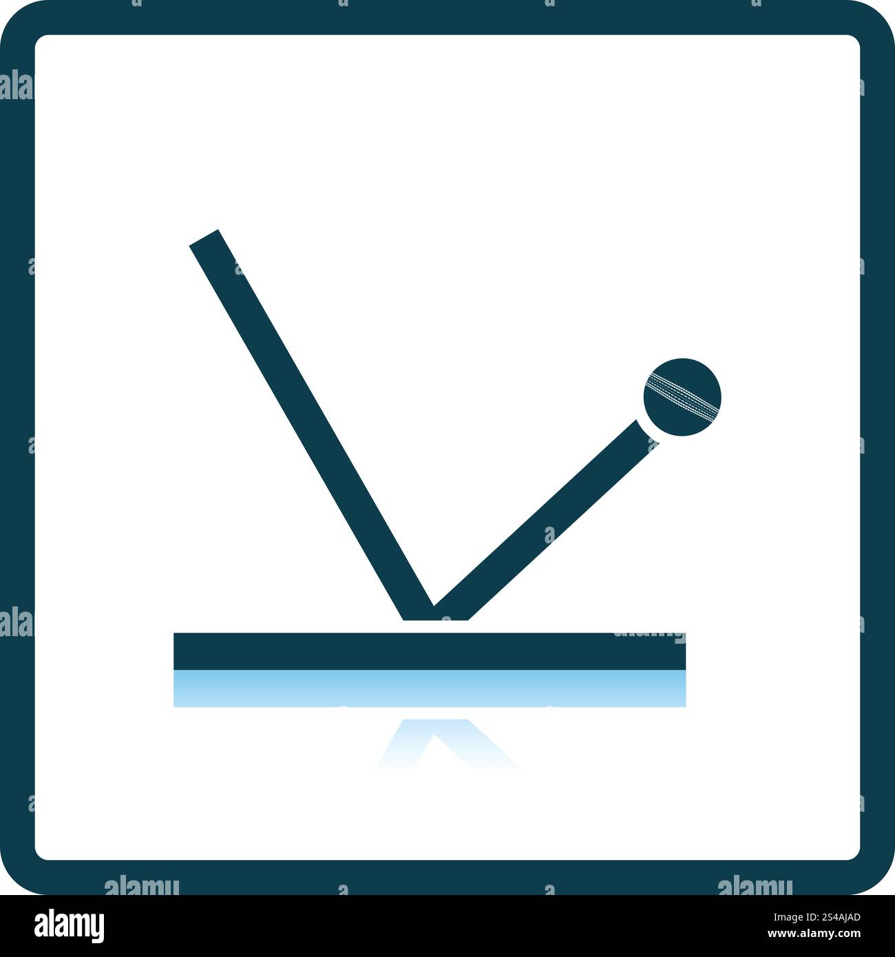 Cricket ball trajectory icon. Shadow reflection design. Vector ...