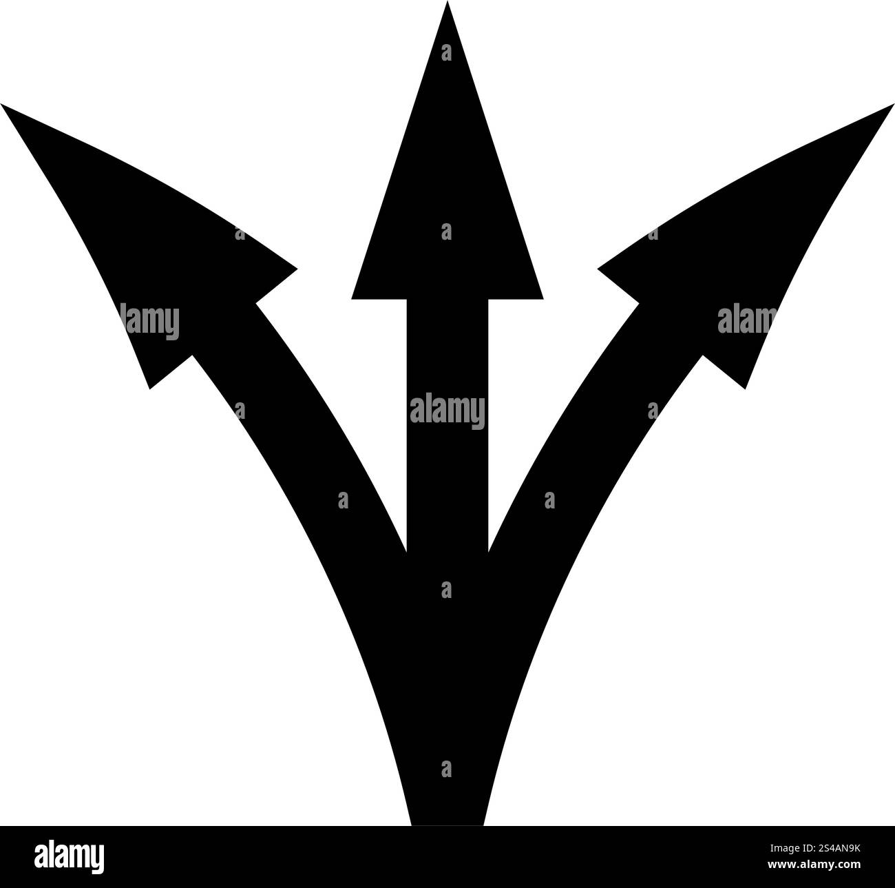 Three way direction arrow icon Stock Vector Image & Art - Alamy