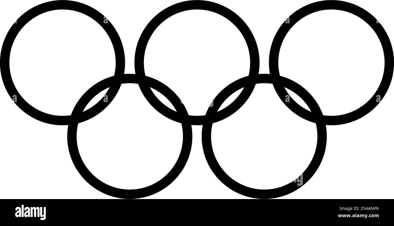 Olympic games rings symbol Stock Vector Images Alamy