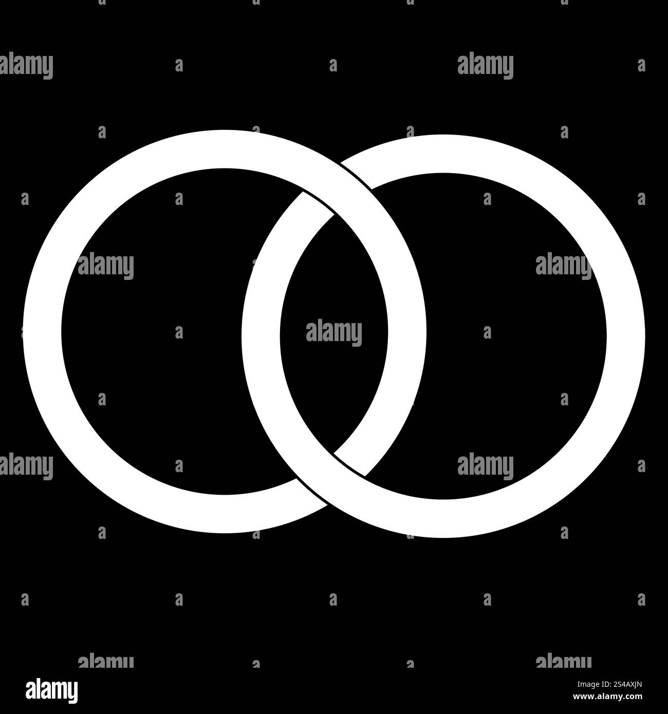Two bonded wedding rings icon .. Two bonded wedding rings icon Stock ...