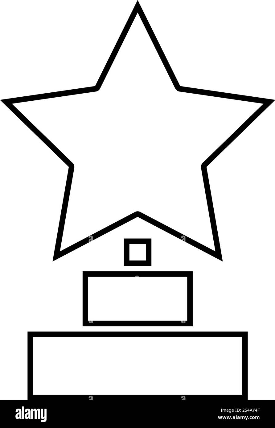 Trophy star winner award black icon Stock Vector Image & Art - Alamy