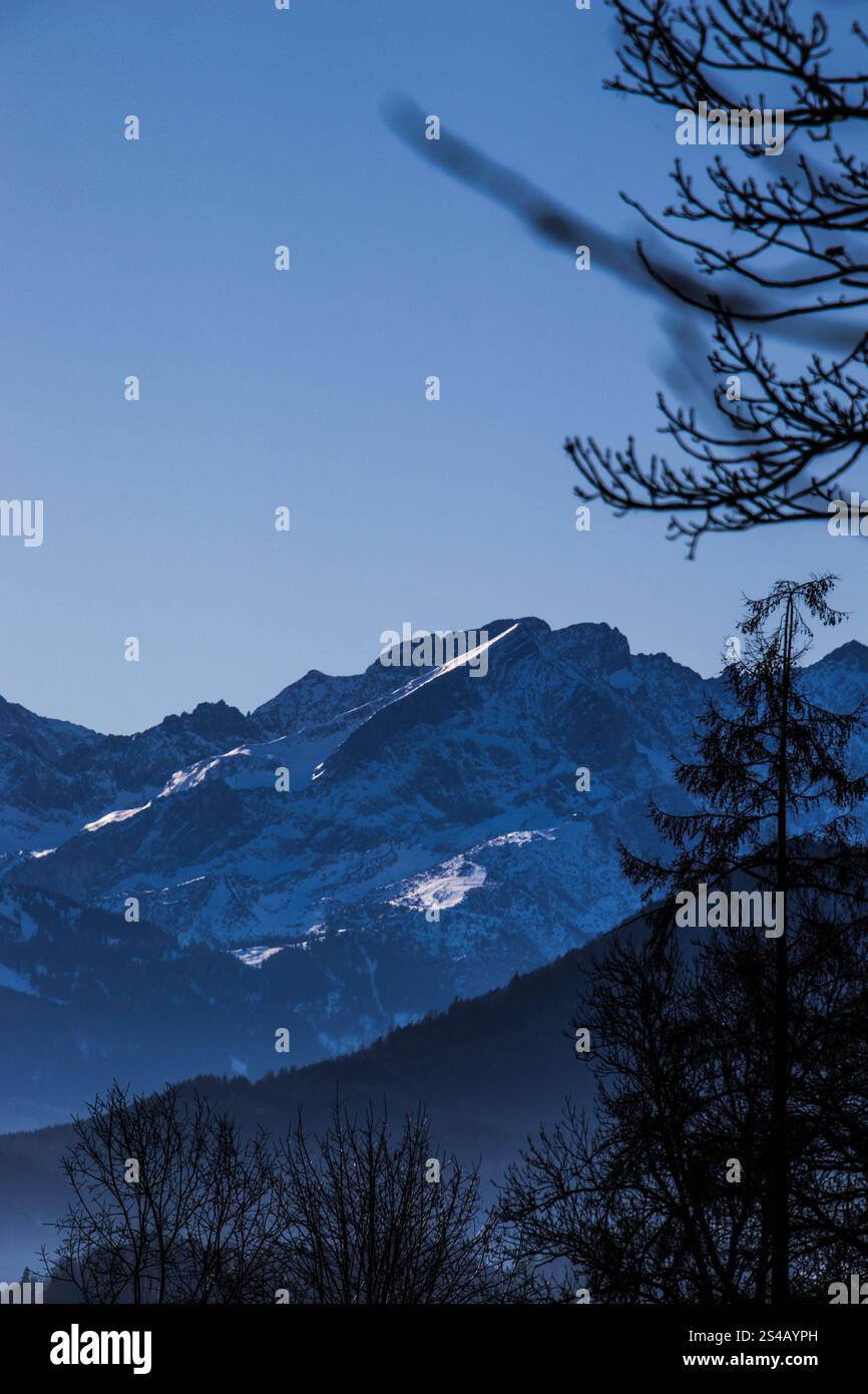 snowy peaks Stock Photo