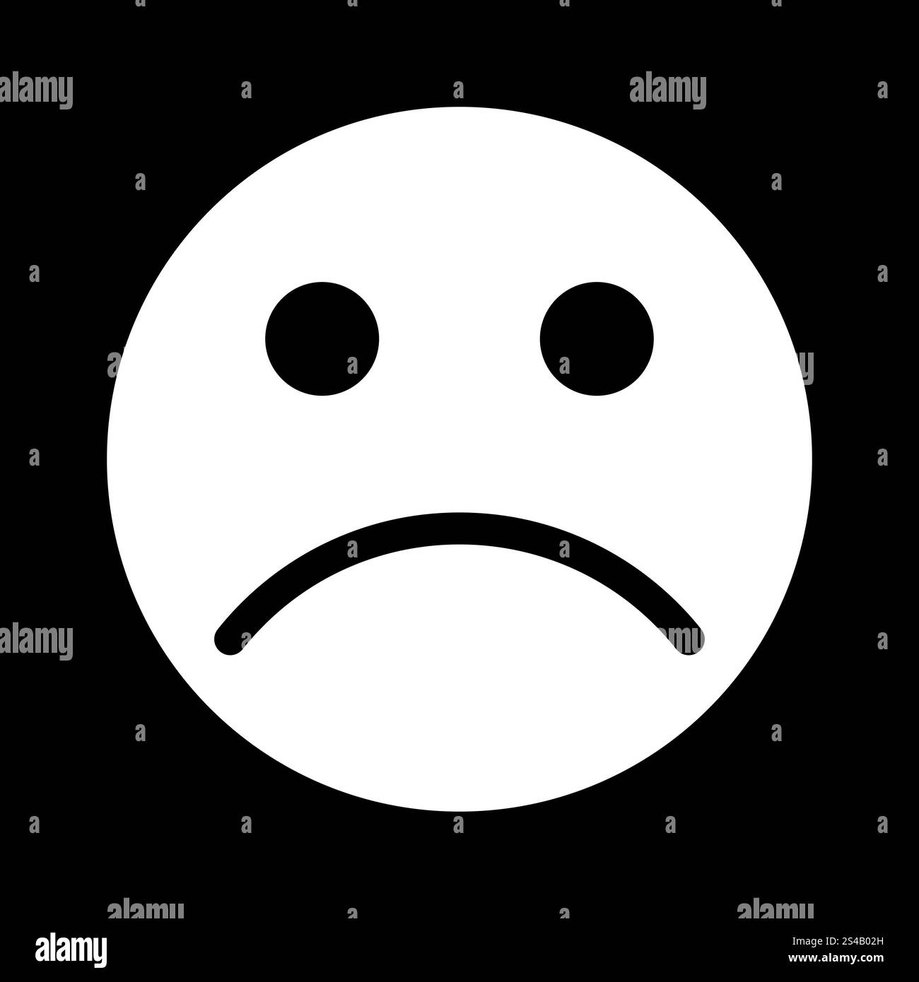 Sad confused emoticon color Black and White Stock Photos & Images - Alamy