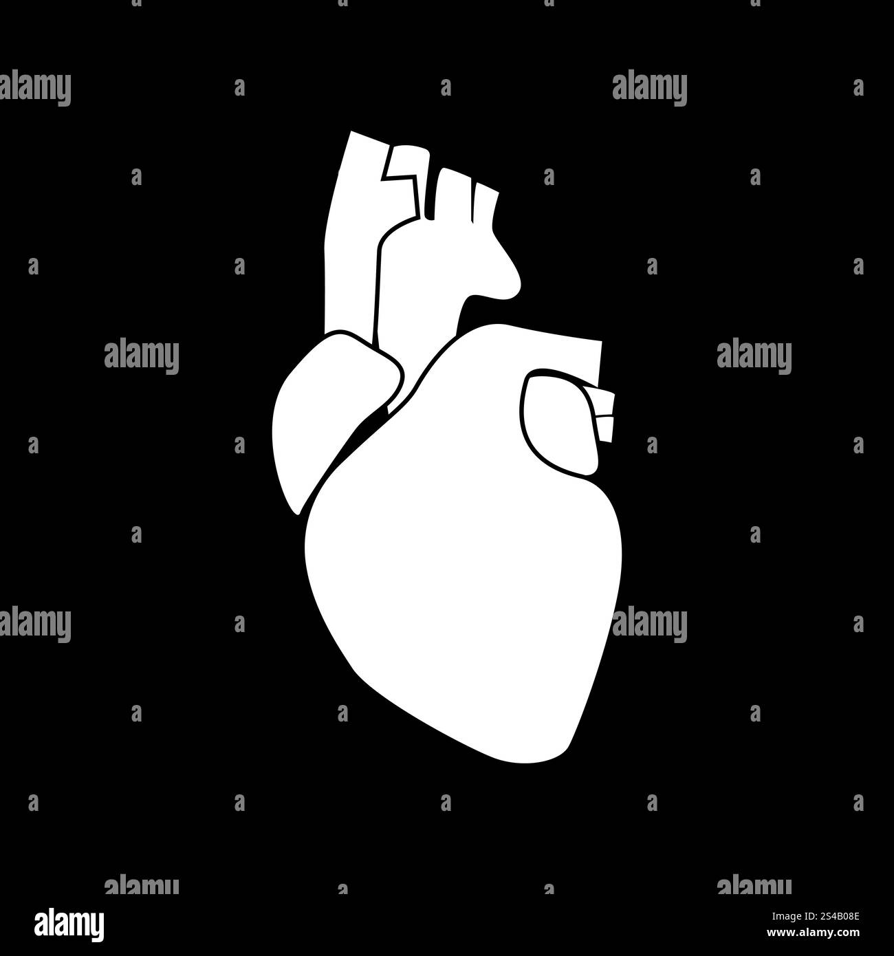 Human heart white color icon .. Human heart it is white color icon ...