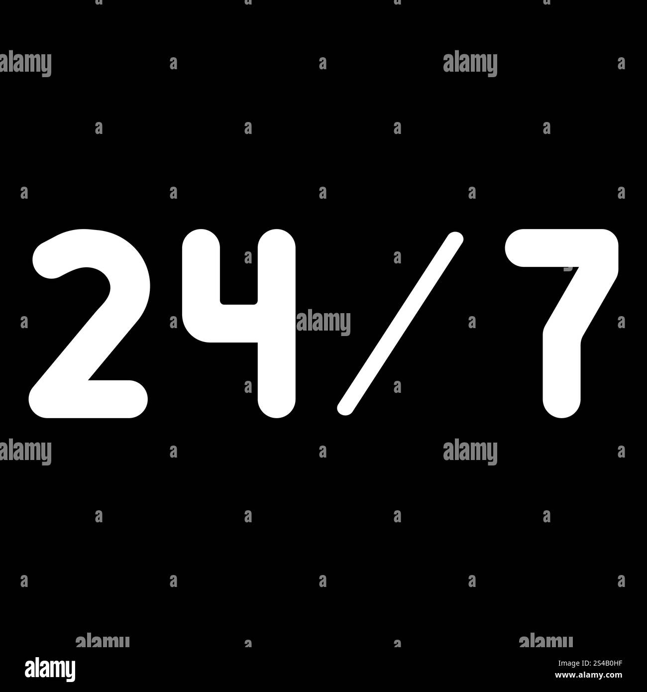 Service time icon Black and White Stock Photos Images Alamy