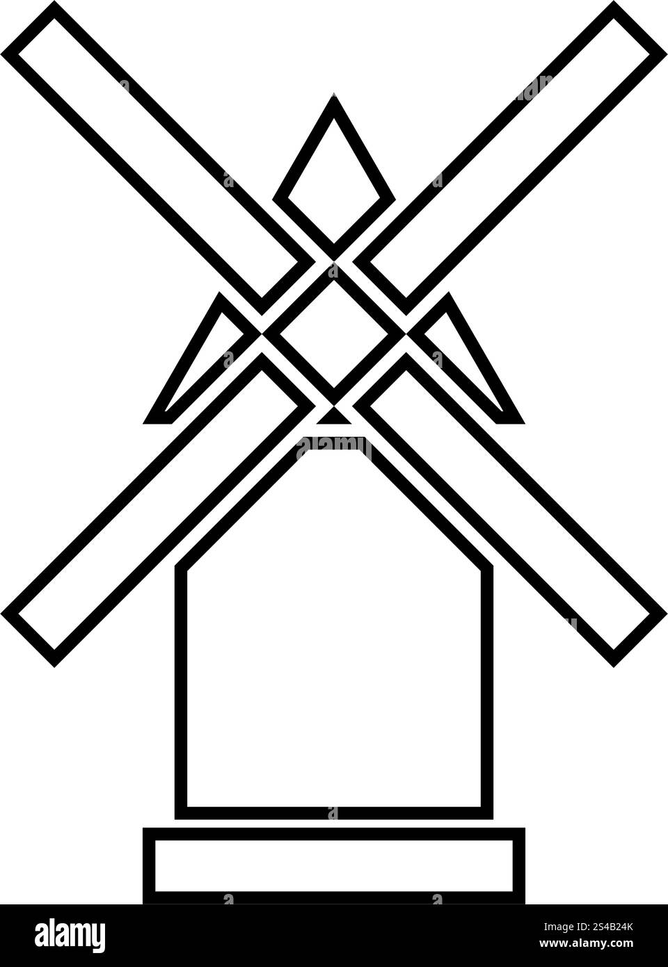 Traditional windmill grinding Black and White Stock Photos & Images - Alamy