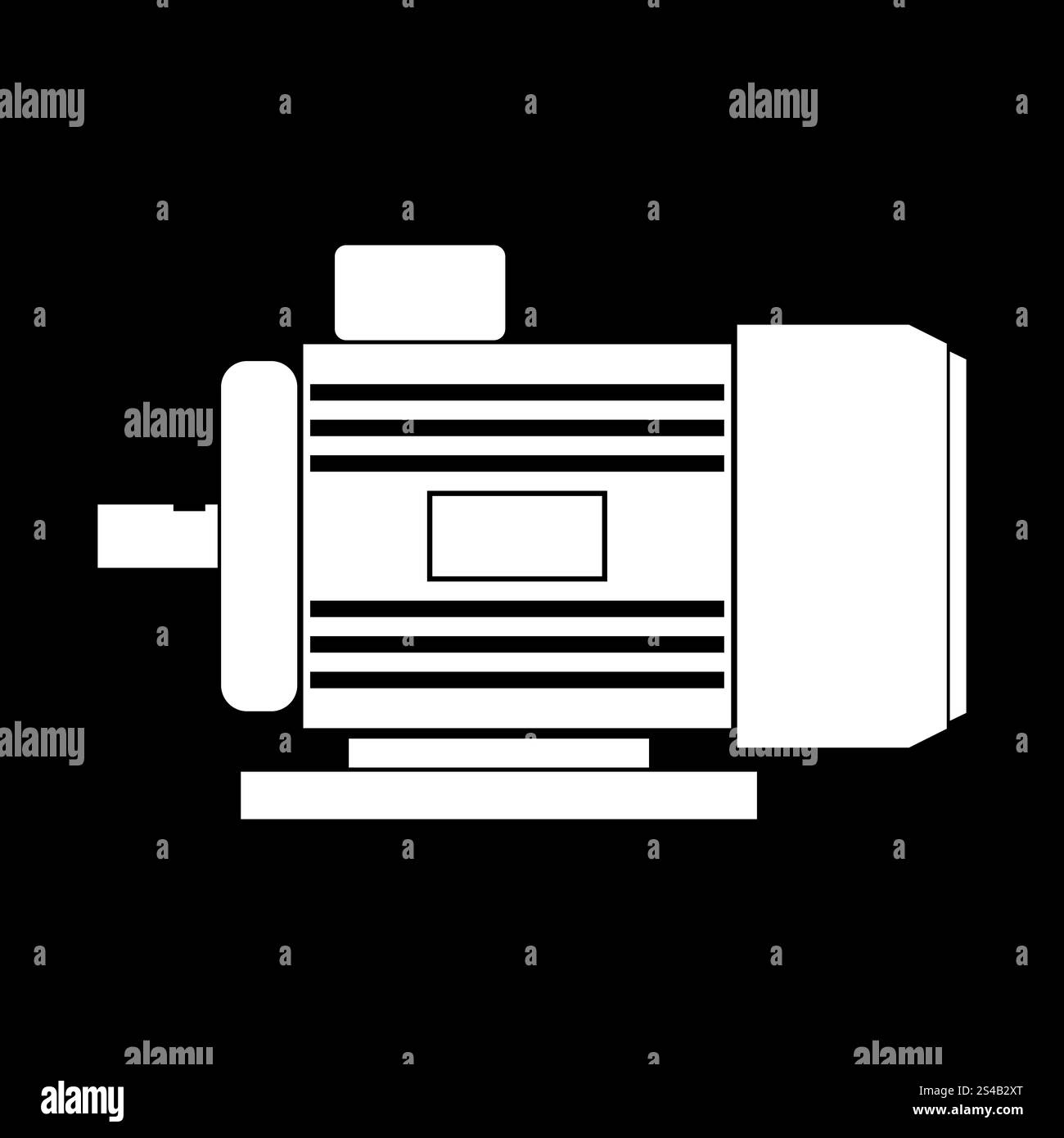 Electric motor white color icon .. Electric motor it is white color ...