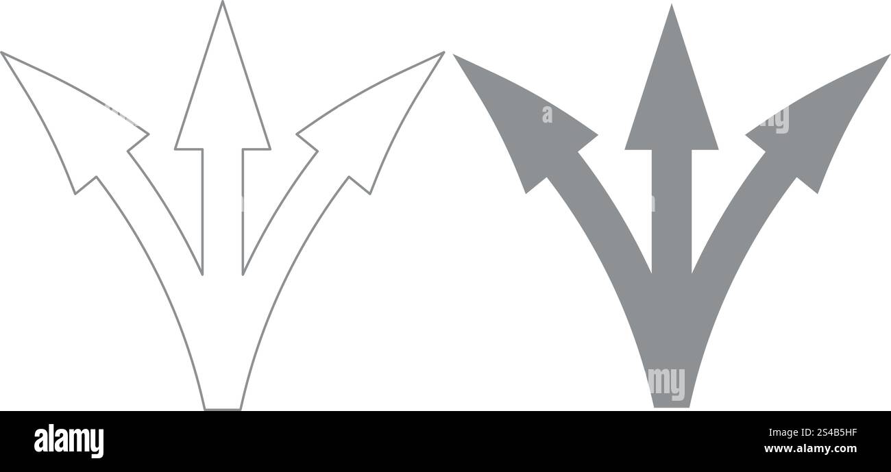 Three way direction arrow icon Stock Vector Image & Art - Alamy
