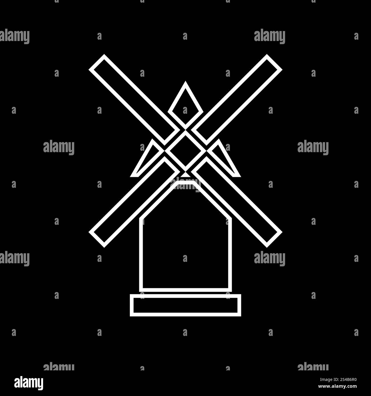 Traditional windmill grinding Black and White Stock Photos & Images - Alamy