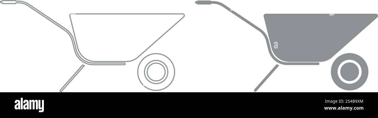 Wheelbarrow cart icon . Stock Vector