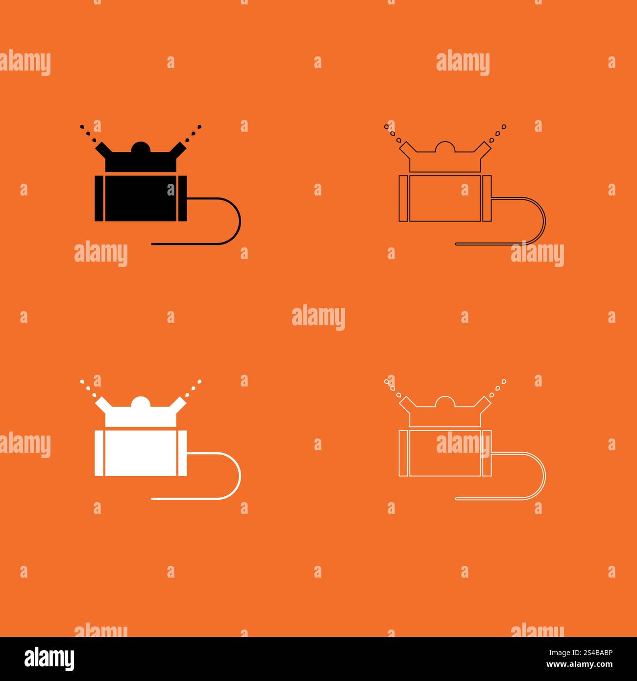 Lawn sprinklers set icon Stock Vector Image & Art - Alamy