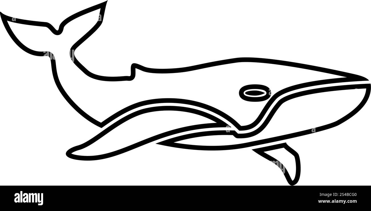 Whale black icon Stock Vector Image & Art - Alamy