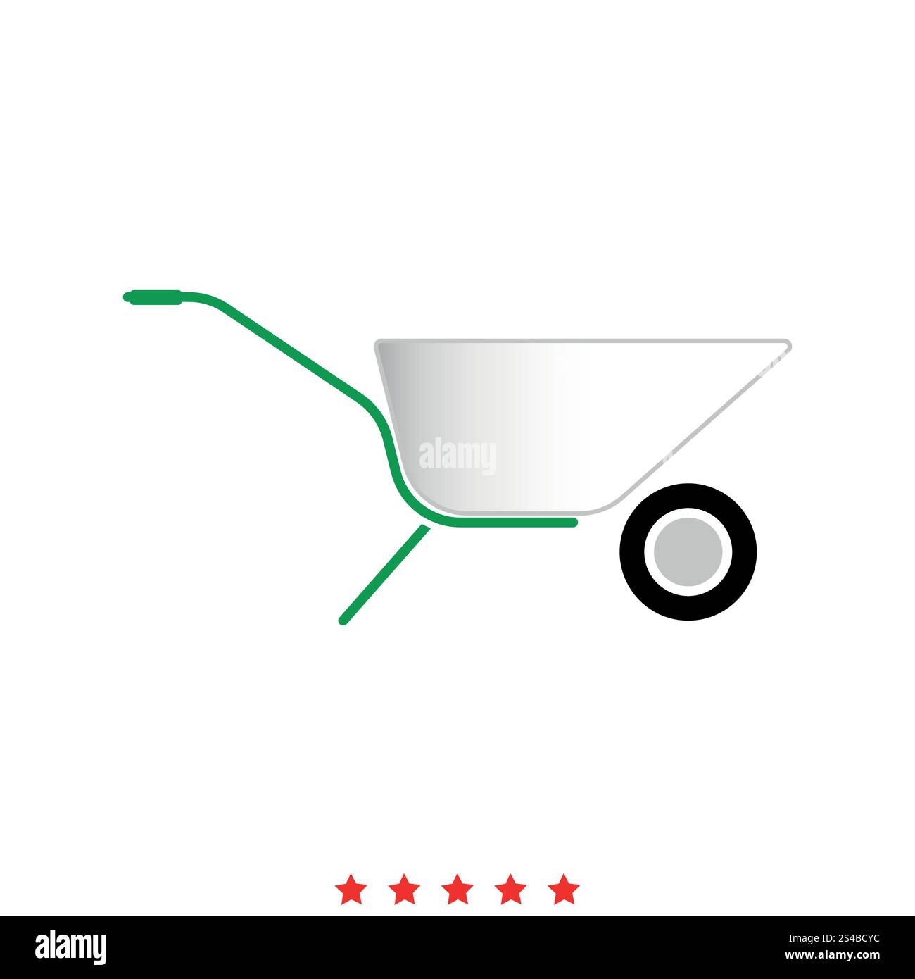 Wheelbarrow cart icon . Stock Vector
