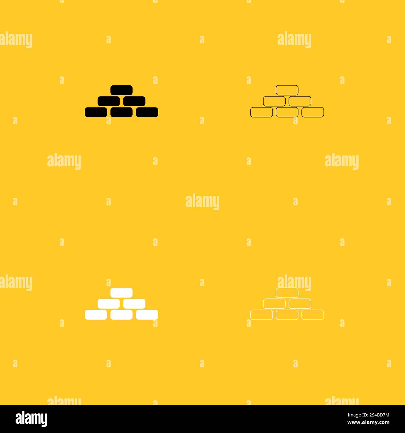 Pyramid black and white set icon .. Pyramid black and white set icon ...